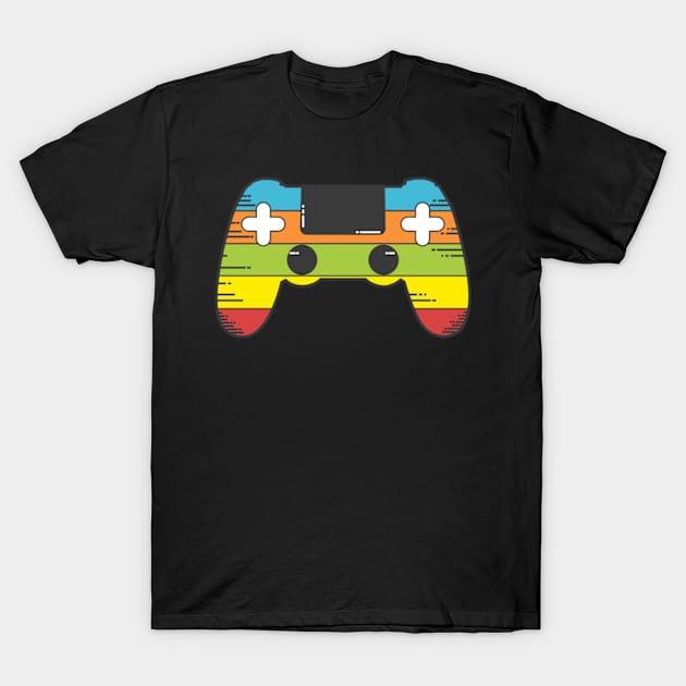 Controller Buddy - Colorful T-Shirt by Fishwhiskerz